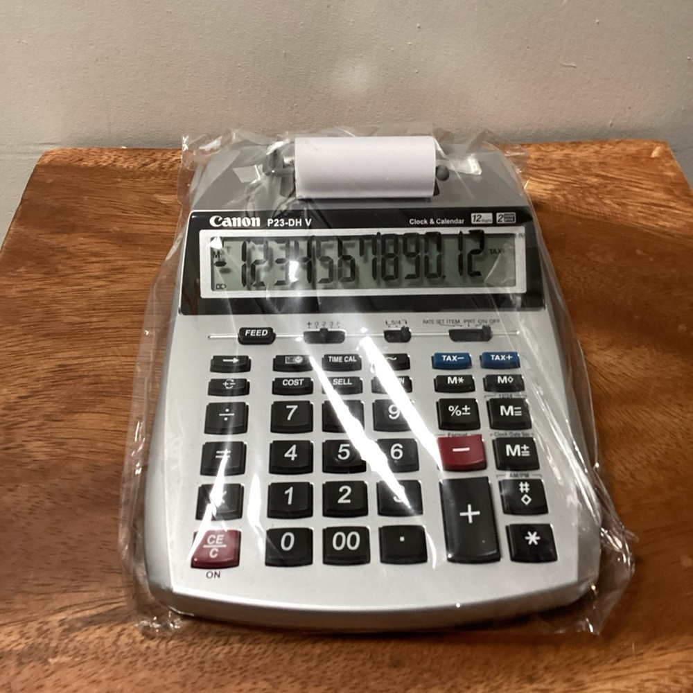 Canon P23-DHV Silver Printing Calculator, NO ADAPTER